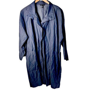 Eileen Fisher Inox Steel Size Small Mandarin Collar Jacket